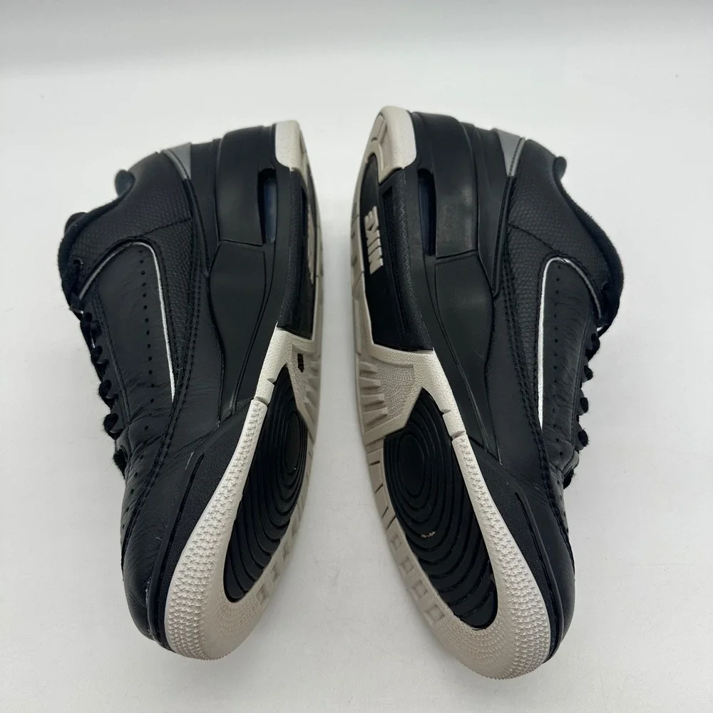 Nike Air Jordan FD0383-001 Mens 9 Jordan 2/3‎ Low Black Metallic Silver Shoes